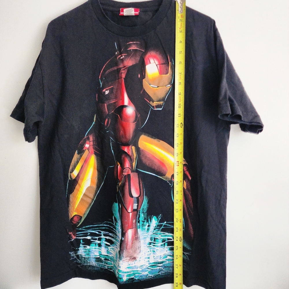 Iron Man Graphic Tee in Black with Red and Yellow Design - Picture 4 of 7